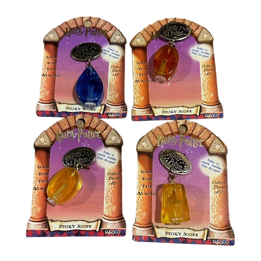 Harry Potter Enesco Story Scope Clip-On Hogwarts Hedwig Hufflepuff Raven